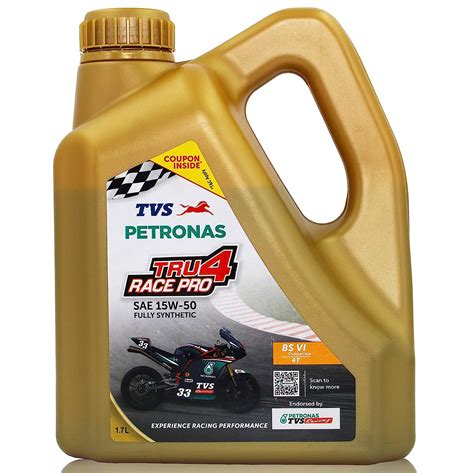 Petronas Tvs Tru4 Race Pro 4t Sae 15w 50 Fully Synthetic Sports Engine