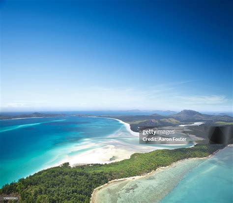 Whitehaven Beach And Hill Inlet High-Res Stock Photo - Getty Images