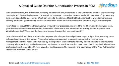 Ppt A Detailed Guide On Prior Authorization Process In Rcm Powerpoint Presentation Id 11979225