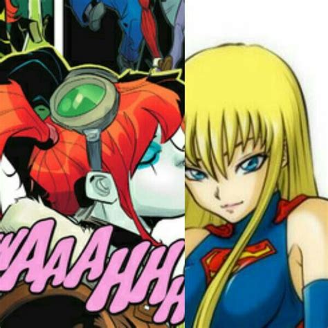 Harley Quinn Kisses Supergirl Omg Lol Ha Ha Supergirl Harley Quinn