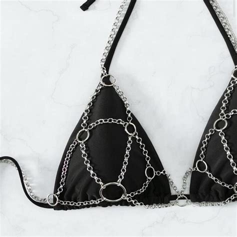 Bikini Chain Triangle Top Disclaimer DOES NOT Depop