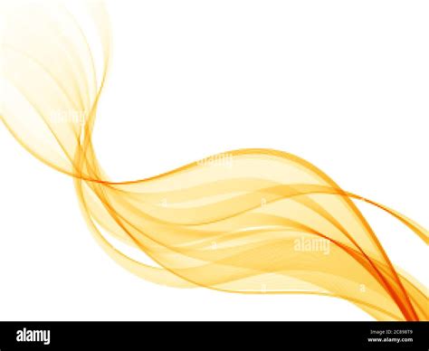 Abstract Orange Wave Design Element Abstract Smooth Color Wavy Stock