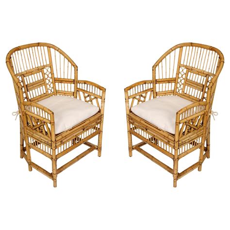 Pair Of Vintage Wicker And Metal Chairs At 1stdibs