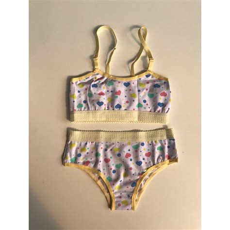 Kit Top E Calcinha Conjunto Juvenil Lingerie Estampado Revenda Moda Infantil Shopee Brasil