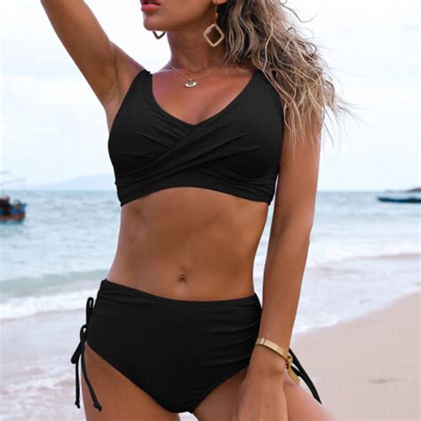 Summer Sexy High Waist Swimsuits Push Up Beach Bikini Female Swimwear Bather Swimming Wear Women