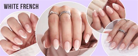 BTArtbox French Press On Nails Kurz Almond Nude Französisch künstliche Fake Nägel zum aufkleben