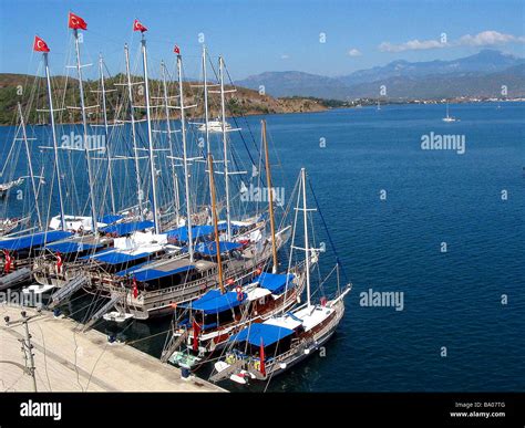 Fethiye Harbour Turkey Stock Photo Alamy