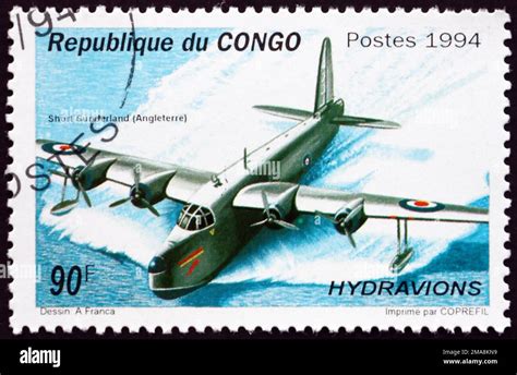 Congo Circa A Stamp Printed In Congo Shows Short Sunderland