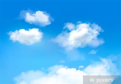 Fototapet Bl Himmel Med Skyer Vector Bakgrunn Pixers No