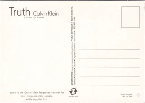 TRUTH PERFUME CALVIN Klein Naked Nude Woman Model Scent For Women Postcard C PicClick CA