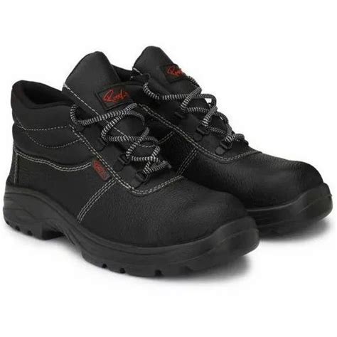 Ramer Mens Black High Back Industrial Leather Safety Shoes Packaging Type Box At Rs 680 In Noida