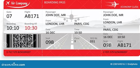 Vector Airline Passenger And Baggage Boarding Pass Tickets With