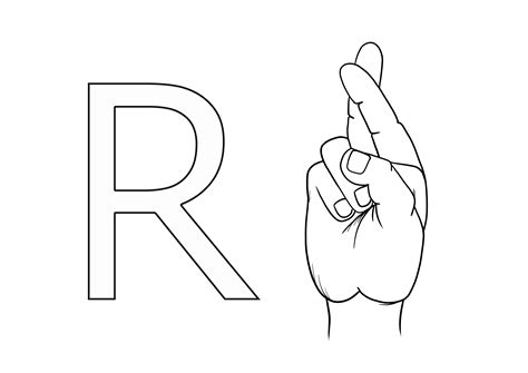 Coloriage Asl Lettre R Coloriages Imprimer Gratuits The Best Porn Website