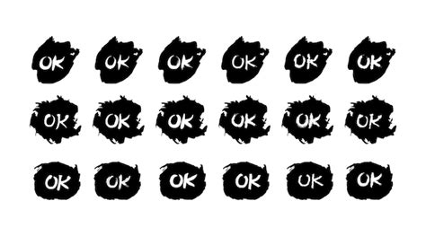 premium vector black mark ink brush stroke set collection
