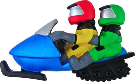 Snowmobile 2 People Personalized Christmas Ornament, Christmas ...