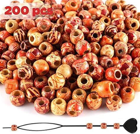 100 Or 200 Wooden Mixed Size And Shape Wood Beads Craft Jewellery Dolls Hair Braiding Pack