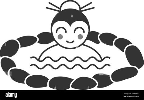 Onsen Hot Springs Icon Design Template Stock Vector Image Art Alamy
