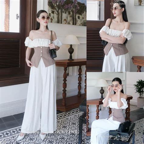 Set B N O Tr Vai Nh N T Mix Qu N Su Ng V I Tone M U Ph I Tr Ng Nude Xinh X N Di N T N