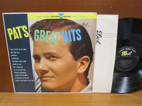 Lp Pat Boone Pat S Great Hits 1957 1st Stereo Issue Ebay