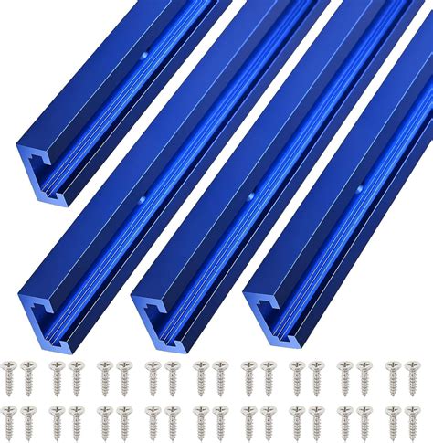 Seekliny Pcs T Track Woodworking Inch Blue With Screws For