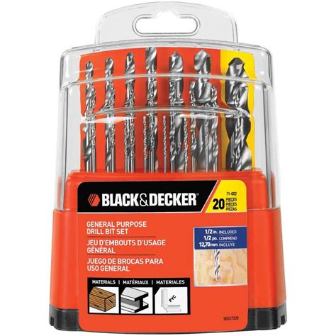 BLACK DECKER 20 Piece Set High Speed Steel Twist Drill Bit Set At Lowes