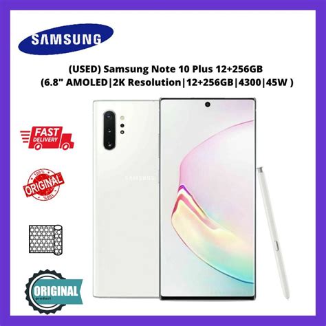 (USED) Samsung Note 10 Plus 12+256GB (6.8" AMOLED | 2K Resolution ...