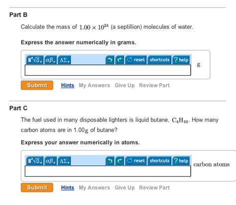 Calculate the mass of 1.00 times 1024 (a septillion) molecules of water ...