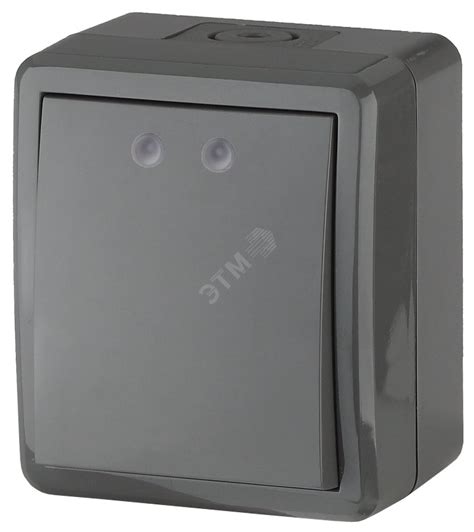 Выключатель IP54, 10АХ-250В, ОУ, Эра Эксперт, серый,11-1401-03 артикул ...