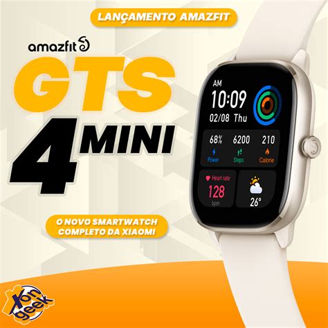 Smartwatch Amazfit GTS 4 Mini Rosa Versão Global - Xiaomi - XonGeek - O ...