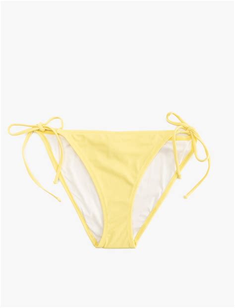 Sarı Kadın Yanları İpli Bikini Altı SAK MM Koton