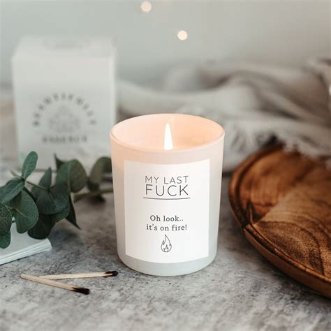 My Last Fuck Candle Funny Gift For Her Funny Candle Funny Etsy UK