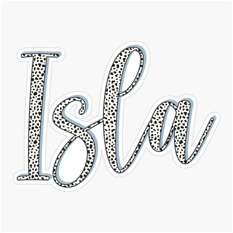 Isla Dalmatian Name Sticker