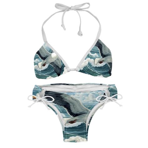 Seagull Women S Bikini Set With Detachable Sponge And Adjustable Strap Two Pack Ideal For