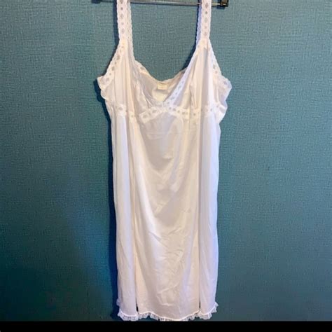 Maidenform Intimates Sleepwear Vintage Full Slip Lingerie White With Lace Pinup S Retro