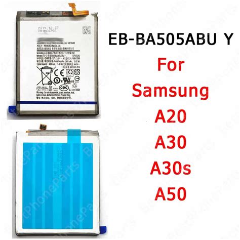 Bateria Para Samsung Galaxy A30 A30s A50 A20 Bateria Li Ion EB BA505ABU