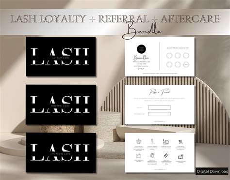 Lash Loyalty Referral Aftercare Bundle Lash Bundle Loyalty Card