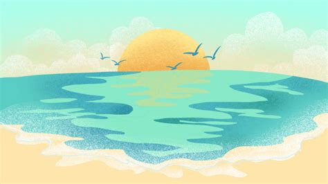 Seagull Beach Sunset Zoom Virtual Background | PSD Free Download - Pikbest