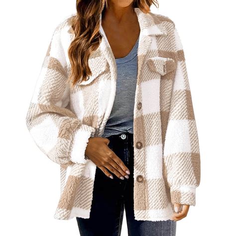 Flash Deals 2023 Plaid Shackets For Womenwomens Fall And Winter Warm