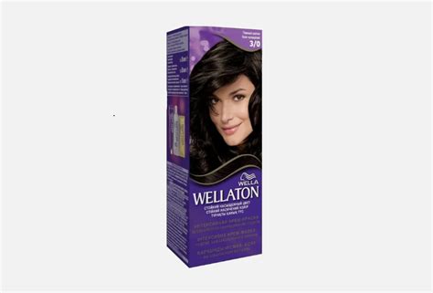Wella Крем-краска для волос Wellaton 3/0, Темный Шатен 100 мл — купить ...