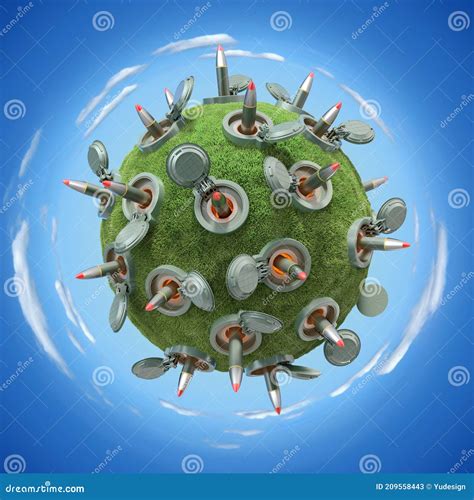 Concept of Judgement Day with Nuclear Missile Stock Illustration