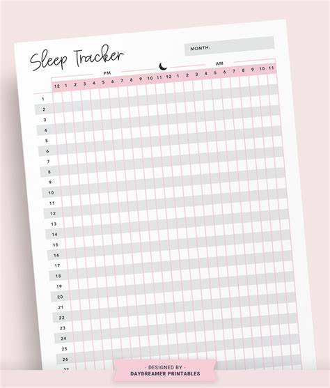 Sleep Tracker Printable Sleeping Log Sleep Journal Self Etsy Australia