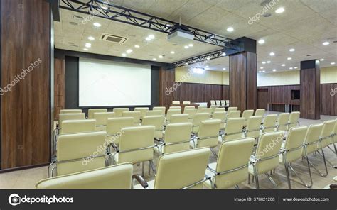 Conference room. Design with screen for presentations Stock Photo by ...