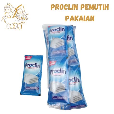 Jual Proclin Pemutih Pakaian 1 Renceng Isi 12 Sachet Shopee Indonesia