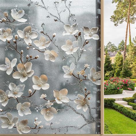 Frosted Glass Window Film Privacy Films Static Clings Uv Protection Sun