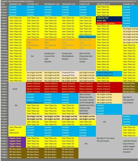 Cartoon Network Uk Schedule 2022 ~ Cartoon Network Schedule Archive ...