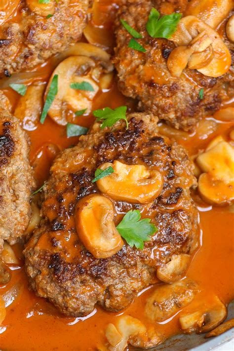 Bobby Flay Salisbury Steak Recipe With Mushroom Gravy