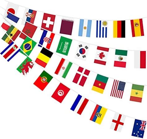 Ahfulife World Flags Bunting For Eurovision Party Decorations