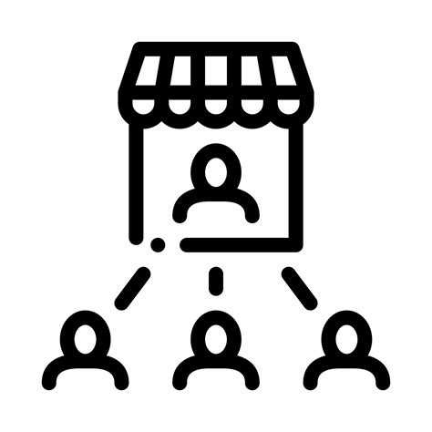 seller  buyers icon vector outline illustration  vector art