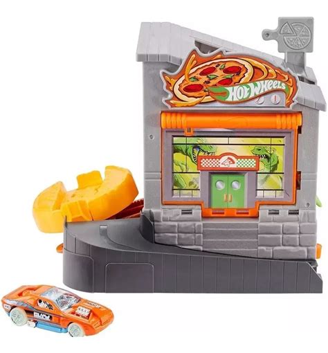 Pista Hot Wheels City Conjunto Básico Ataque Dino na Pizzaria Mattel Toyshow Tudo de Marvel