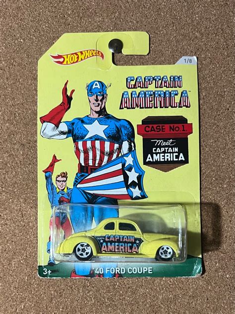 Hot Wheels Captain America 40 Ford Coupe Hobbies Toys Toys Games On Carousell